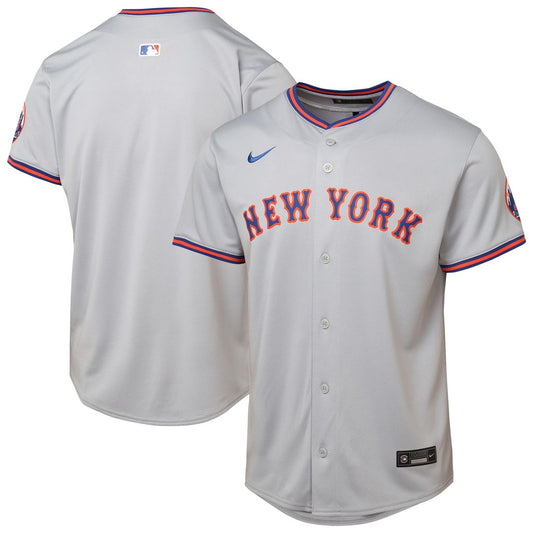 New York Mets Youth Road Limited Jersey - Gray MLB Team Jersey Baseball Fan Apparel