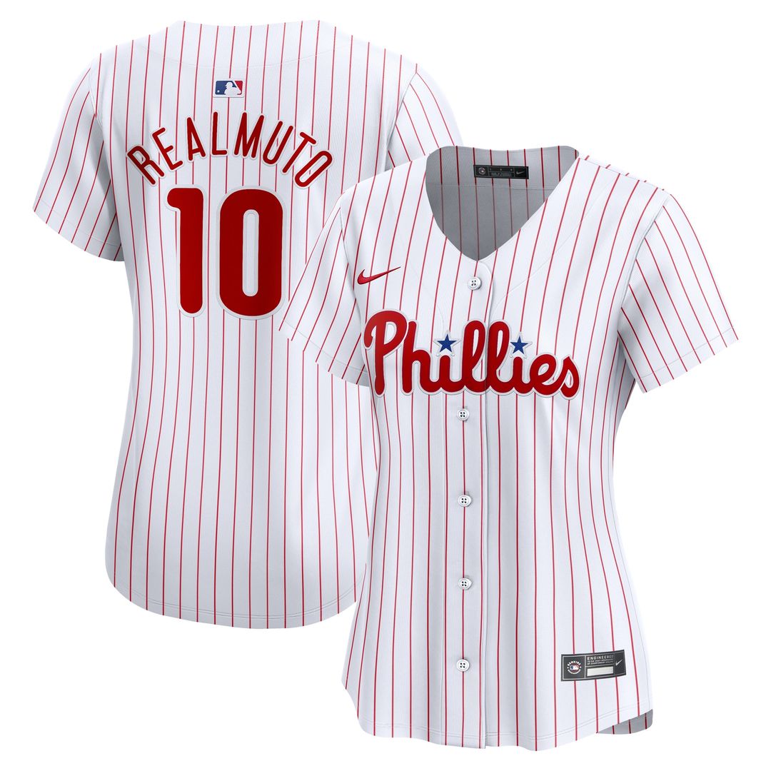 Philadelphia Phillies J.T. Realmuto Nike Women's Home Limited Player Jersey - White MLB Team Jersey Baseball Fan Apparel