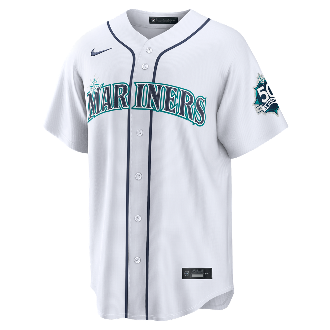 Seattle Mariners Julio Rodríguez Nike Alternate Stadium 50th Season Patch Jersey - Teal MLB Team Jersey Baseball Fan Apparel