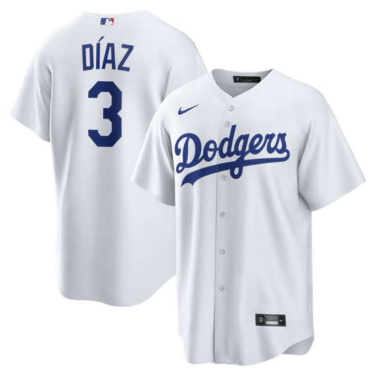 Los Angeles Dodgers Edwin Díaz Nike Home Replica Jersey - White MLB Team Jersey Baseball Fan Apparel