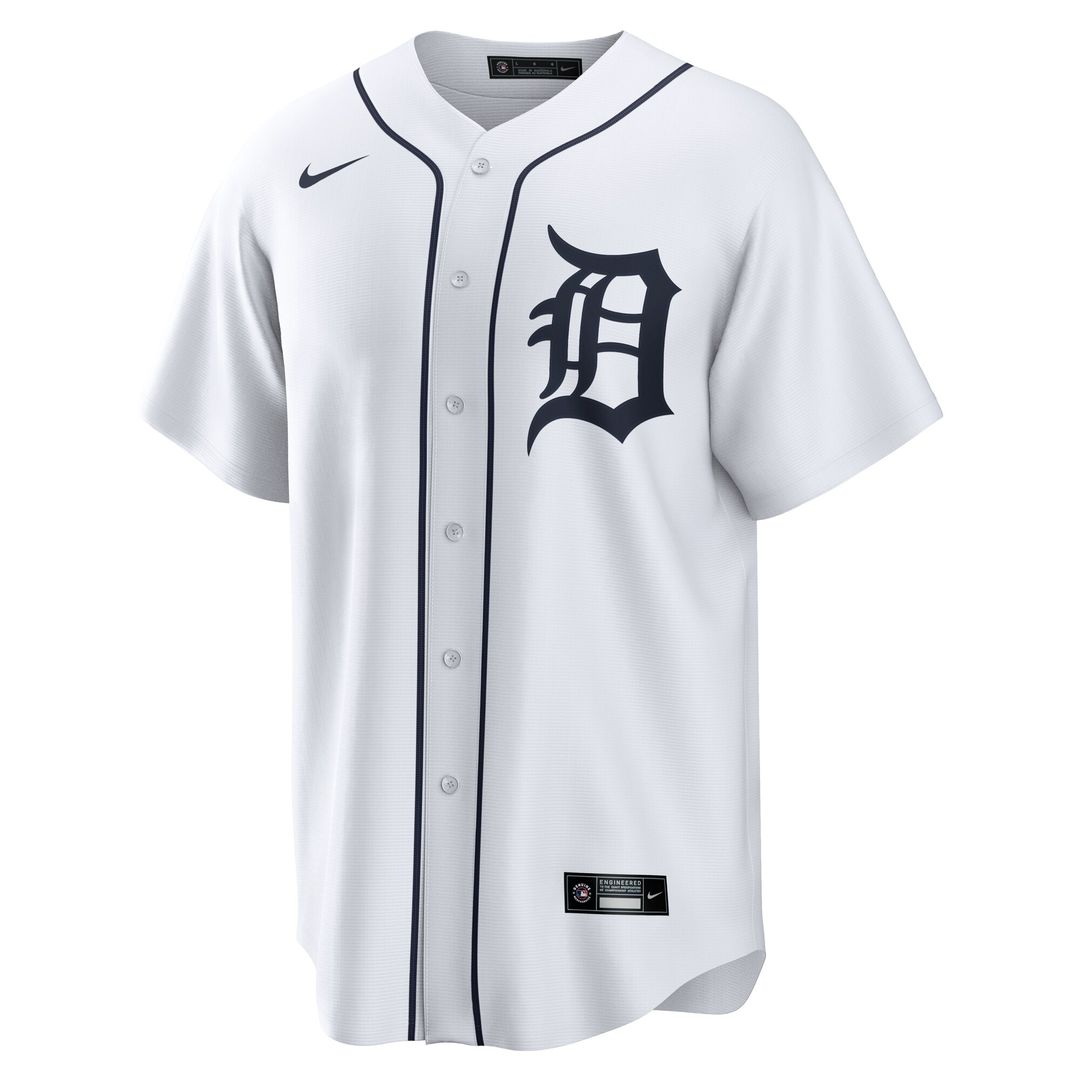 Detroit Tigers Casey Mize Nike Home Replica Jersey - White MLB Team Jersey Baseball Fan Apparel