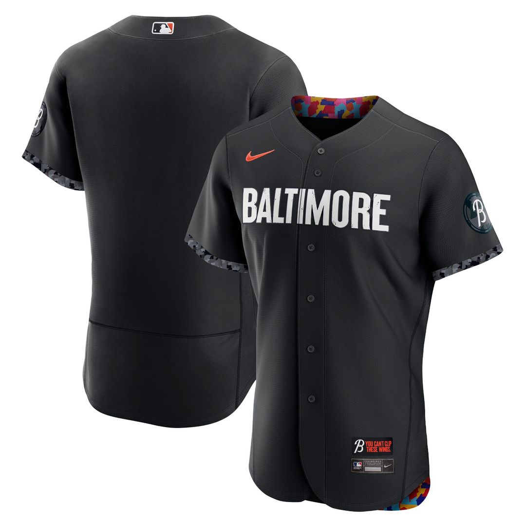 Baltimore Orioles Nike City Connect Authentic Jersey - Black MLB Team Jersey Baseball Fan Apparel