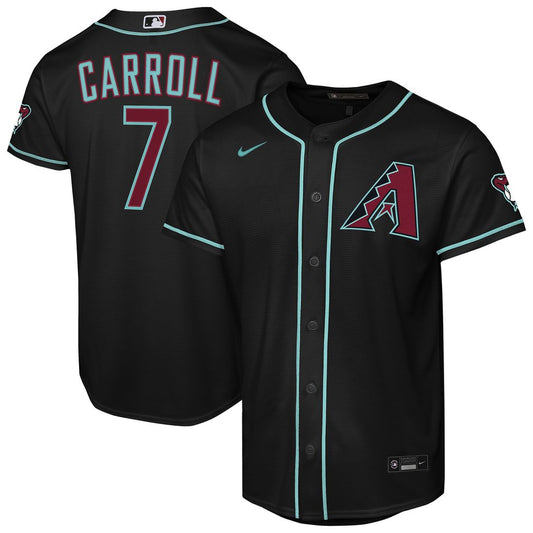 Arizona Diamondbacks Corbin Carroll Nike Youth Alternate Stadium Jersey - Black MLB Team Jersey Baseball Fan Apparel