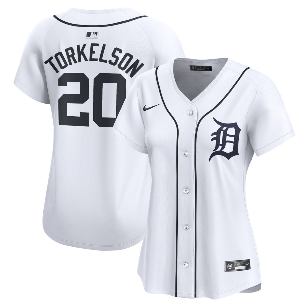 Detroit Tigers Spencer Torkelson Nike Women's Home Limited Player Jersey - White MLB Team Jersey Baseball Fan Apparel