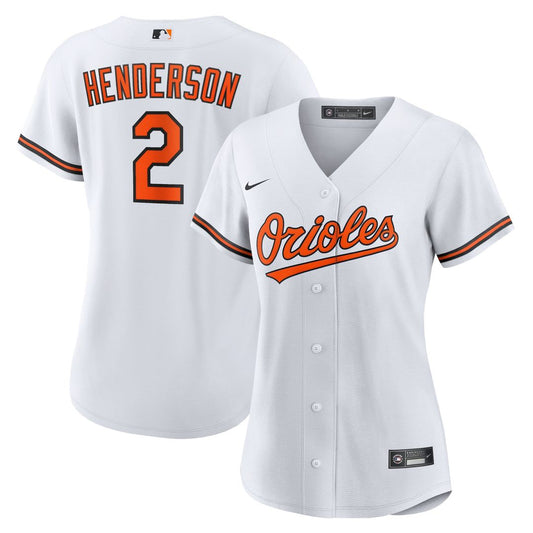 Baltimore Orioles Gunnar Henderson Nike Women's Replica Player Jersey - White MLB Team Jersey Baseball Fan Apparel