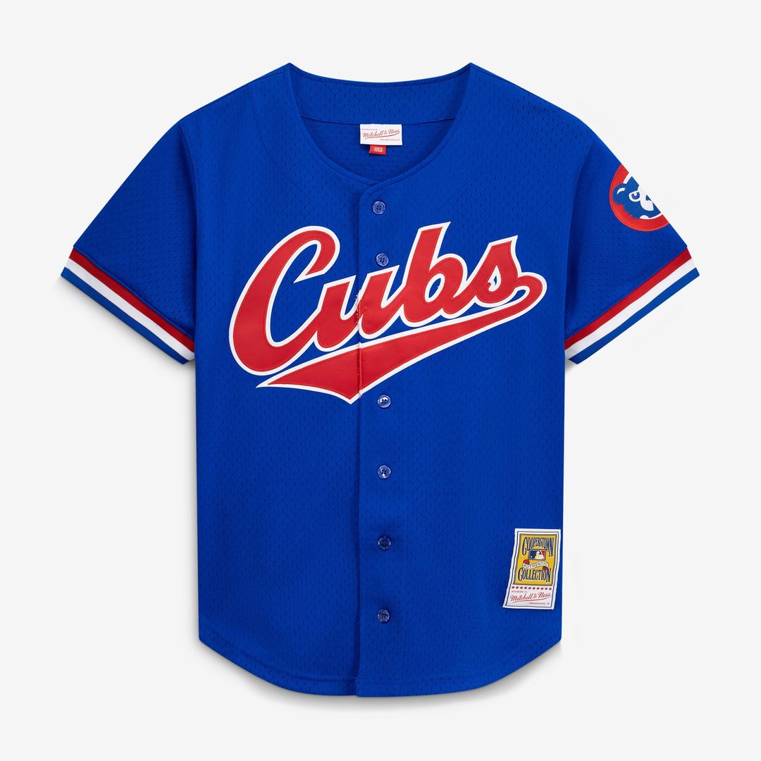 Chicago Cubs Ryne Sandberg Mitchell & Ness Cooperstown 1996 Mesh Batting Practice Button - Up Jersey - Royal MLB Team Jersey Baseball Fan Apparel