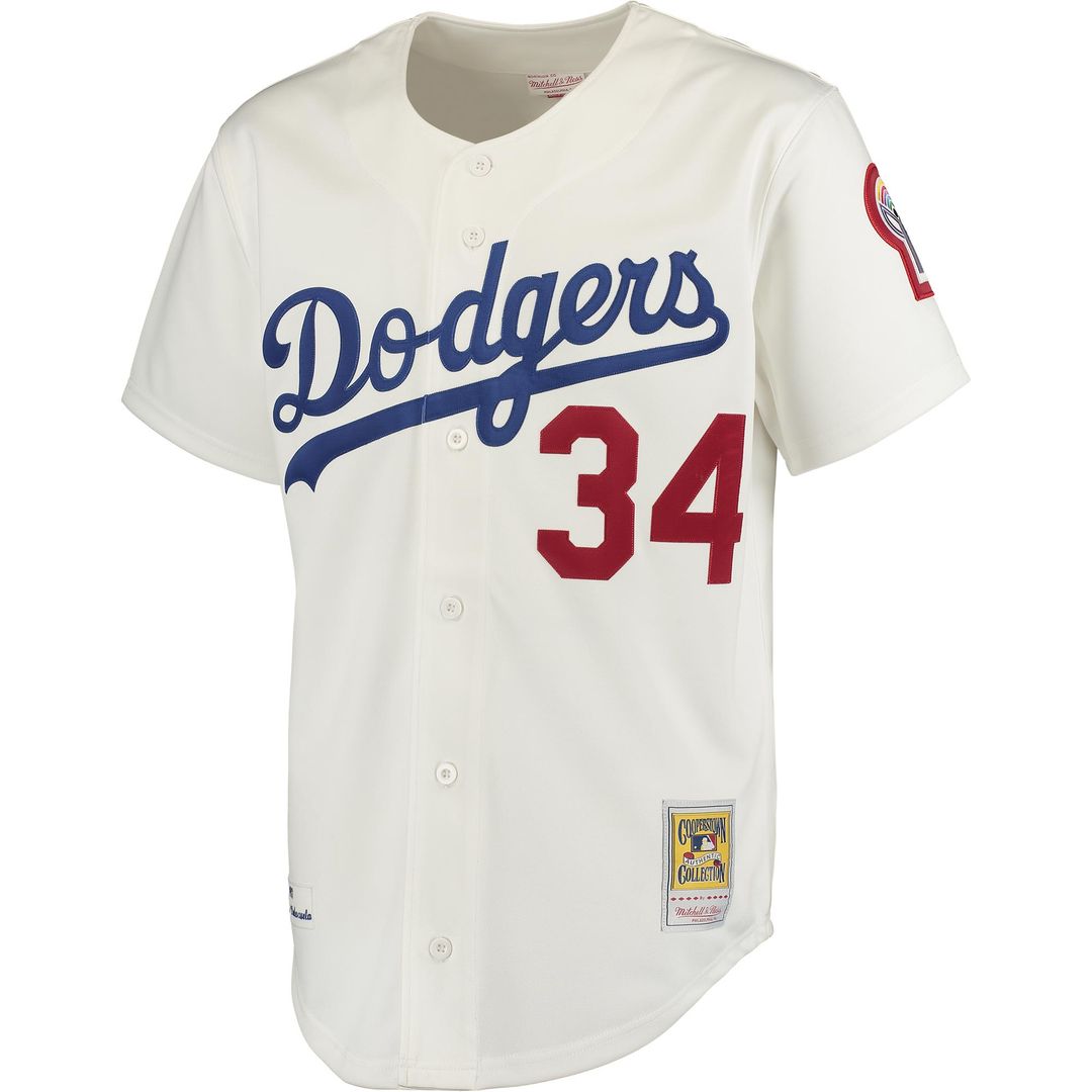 Los Angeles Dodgers Fernando Valenzuela Mitchell & Ness Authentic Jersey - White MLB Team Jersey Baseball Fan Apparel