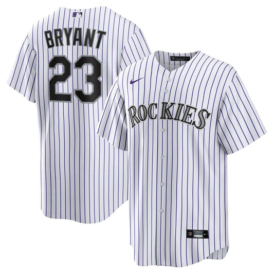 Colorado Rockies Kris Bryant Nike Replica Player Jersey - White/Purple MLB Team Jersey Baseball Fan Apparel