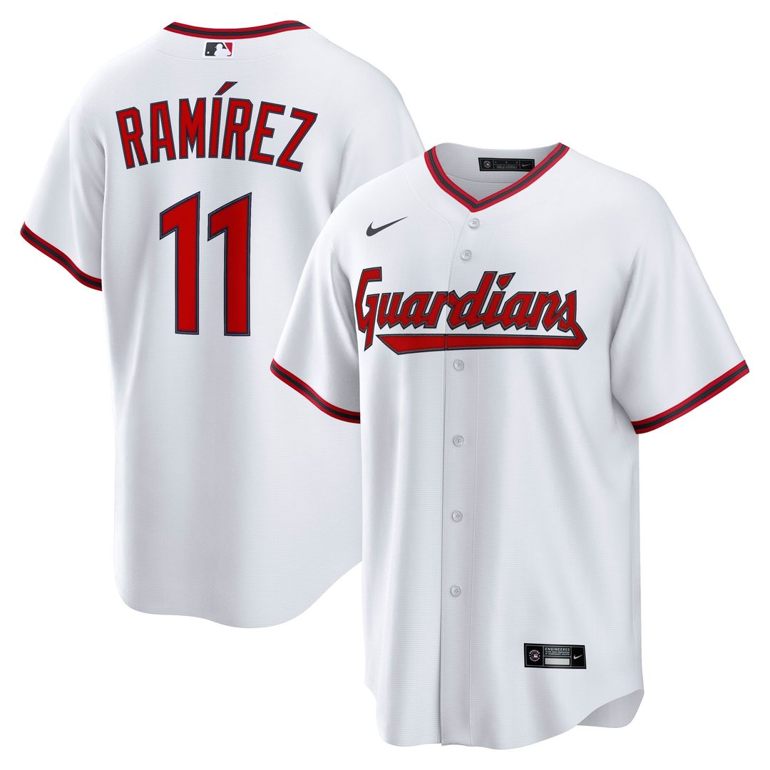 Cleveland Guardians José Ramírez Nike Home Replica Jersey - White MLB Team Jersey Baseball Fan Apparel