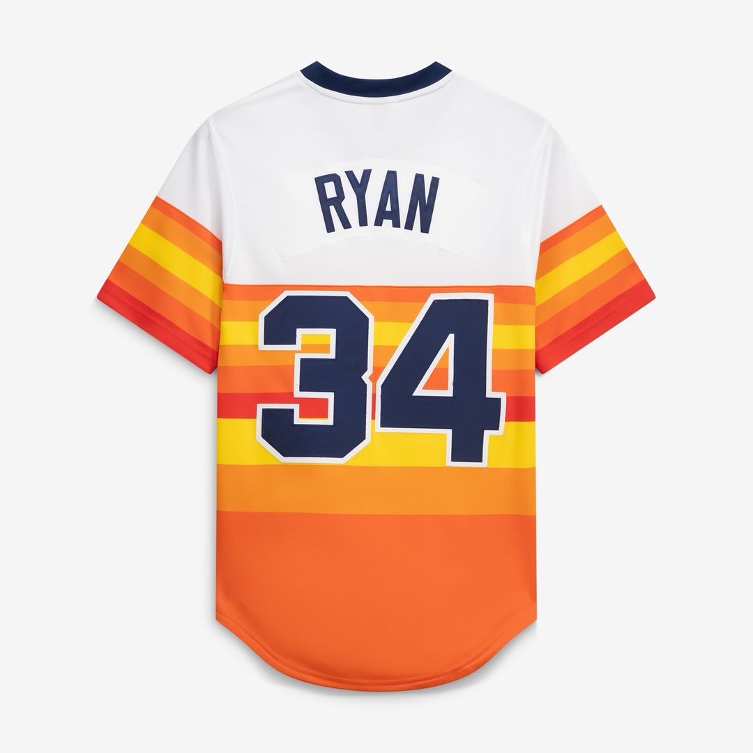 Houston Astros Nolan Ryan Mitchell & Ness Throwback Authentic Jersey - White MLB Team Jersey Baseball Fan Apparel
