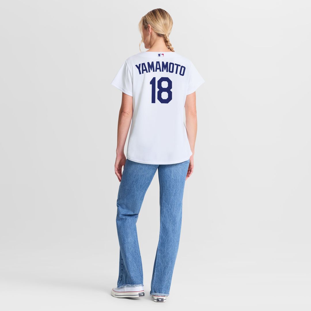 Los Angeles Dodgers Yoshinobu Yamamoto Nike Women's Replica Jersey - White MLB Team Jersey Baseball Fan Apparel