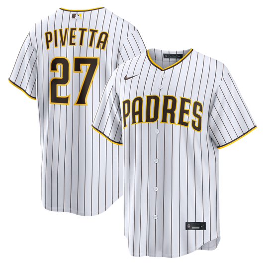 San Diego Padres Nick Pivetta Nike Home Replica Jersey - White MLB Team Jersey Baseball Fan Apparel
