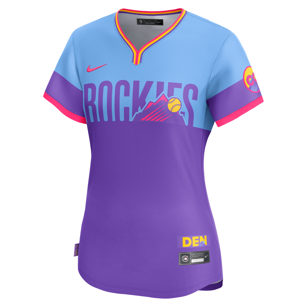 Colorado Rockies Nike Women's 2025 City Connect Limited Jersey - Purple/Light Blue MLB Team Jersey Baseball Fan Apparel