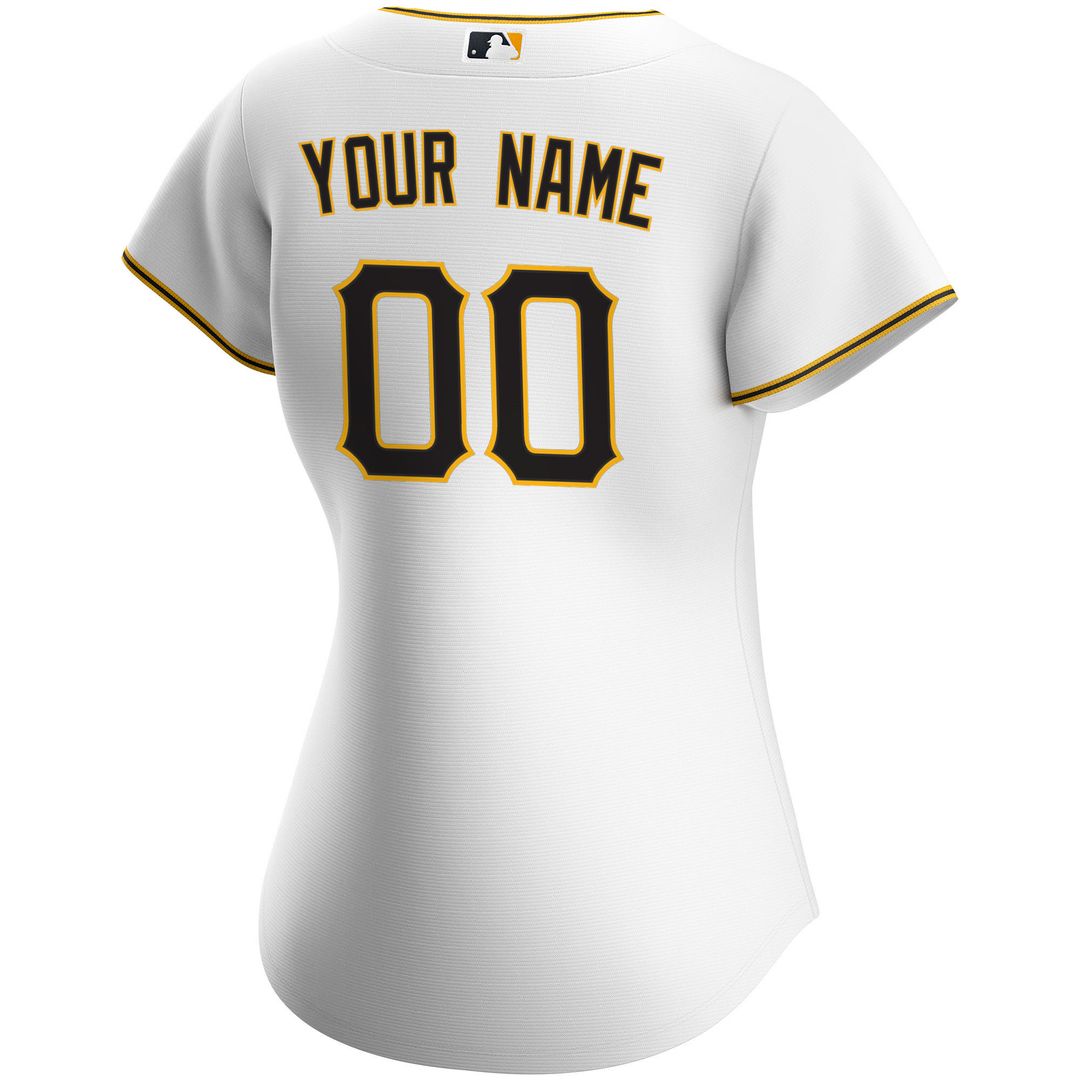 Pittsburgh Pirates Nike Women's Home Replica Custom Jersey - White MLB Team Jersey Baseball Fan Apparel