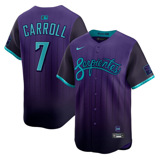 Arizona Diamondbacks Corbin Carroll Nike 2025 City Connect Limited Player Jersey - Purple MLB Team Jersey Baseball Fan Apparel