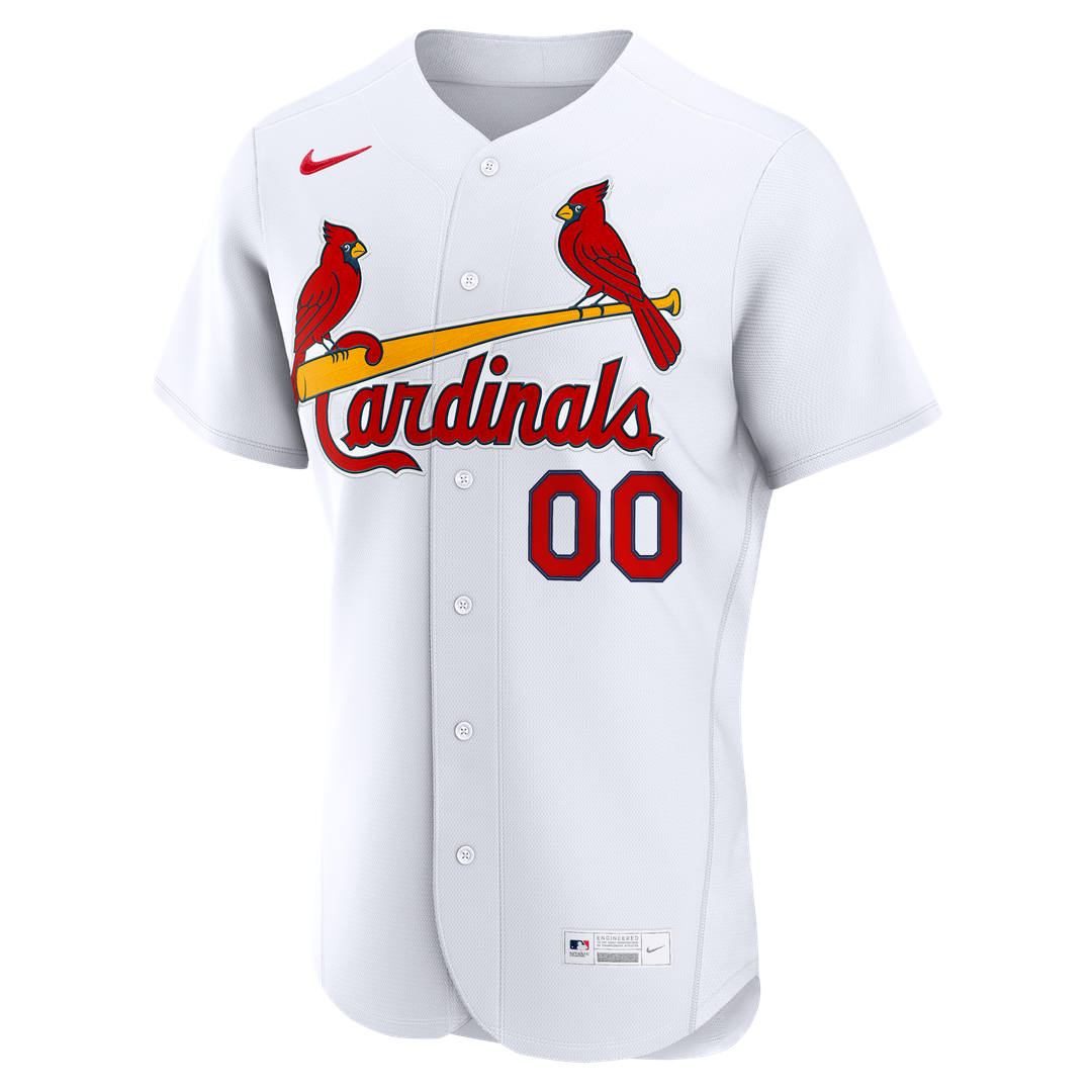 St. Louis Cardinals Nike Home Authentic Custom Jersey - White MLB Team Jersey Baseball Fan Apparel