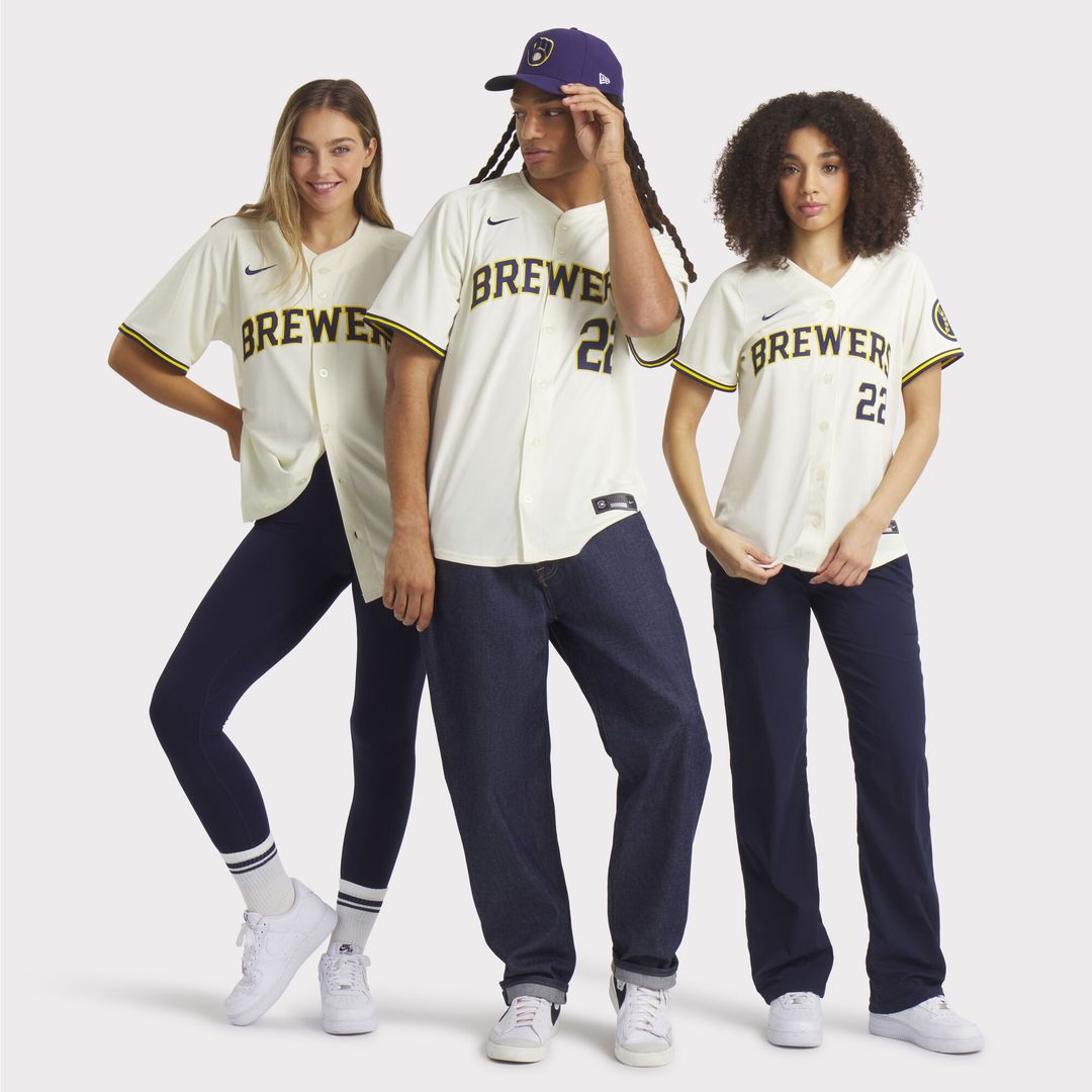 Milwaukee Brewers Christian Yelich Nike Home Limited Player Jersey - Cream MLB Team Jersey Baseball Fan Apparel