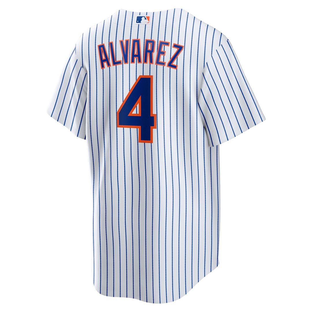 New York Mets Francisco Alvarez Nike Replica Player Jersey - White MLB Team Jersey Baseball Fan Apparel