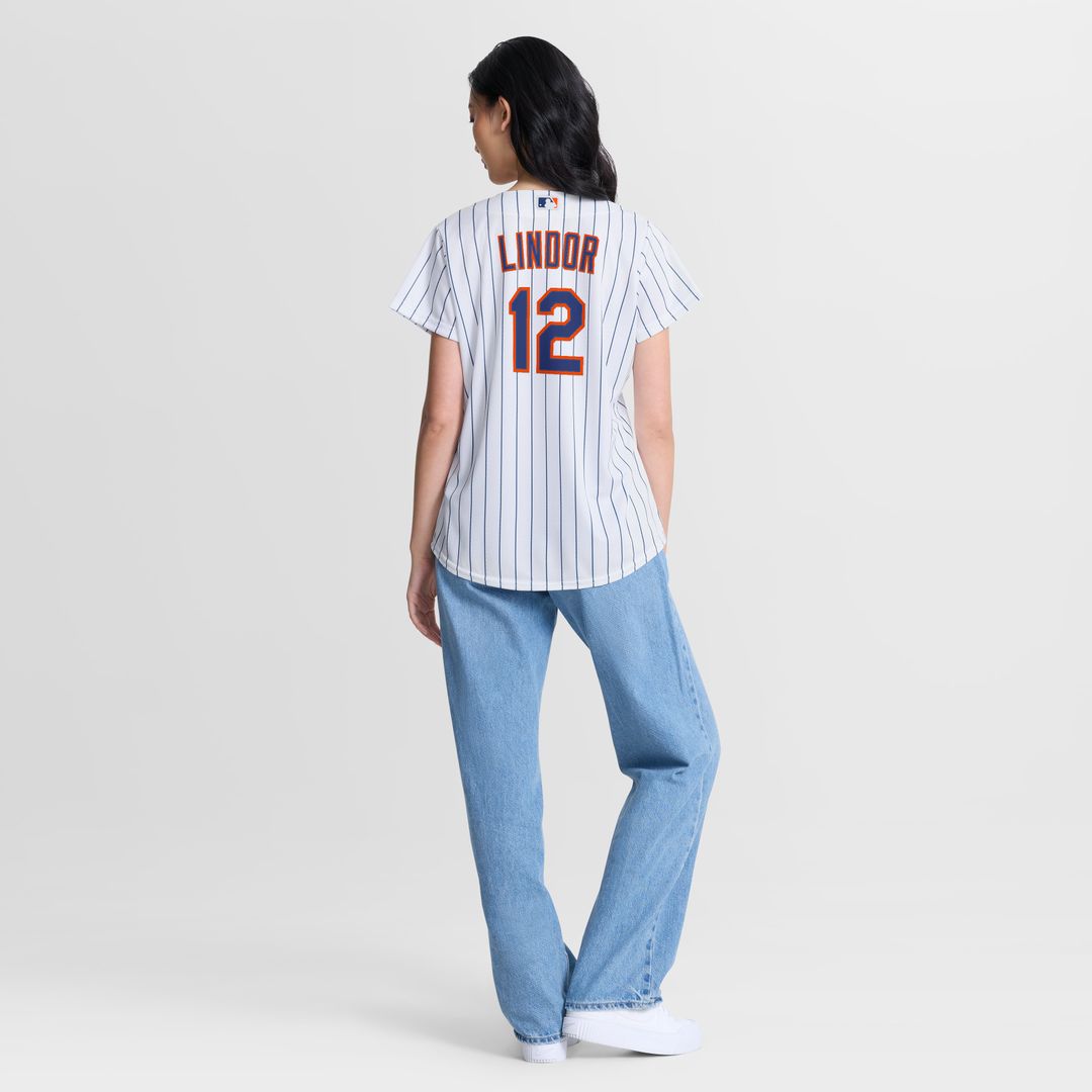 New York Mets Francisco Lindor Nike Women's Home Replica Jersey - White MLB Team Jersey Baseball Fan Apparel