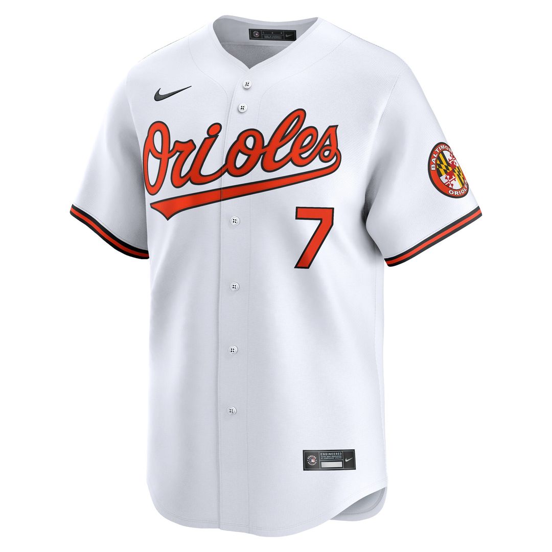 Baltimore Orioles Jackson Holliday Nike Home Limited Player Jersey - White MLB Team Jersey Baseball Fan Apparel
