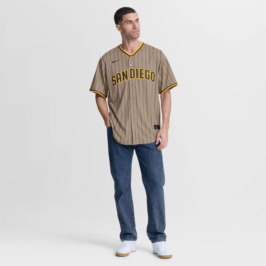 San Diego Padres Nike Alternate Replica Jersey - Sand MLB Team Jersey Baseball Fan Apparel
