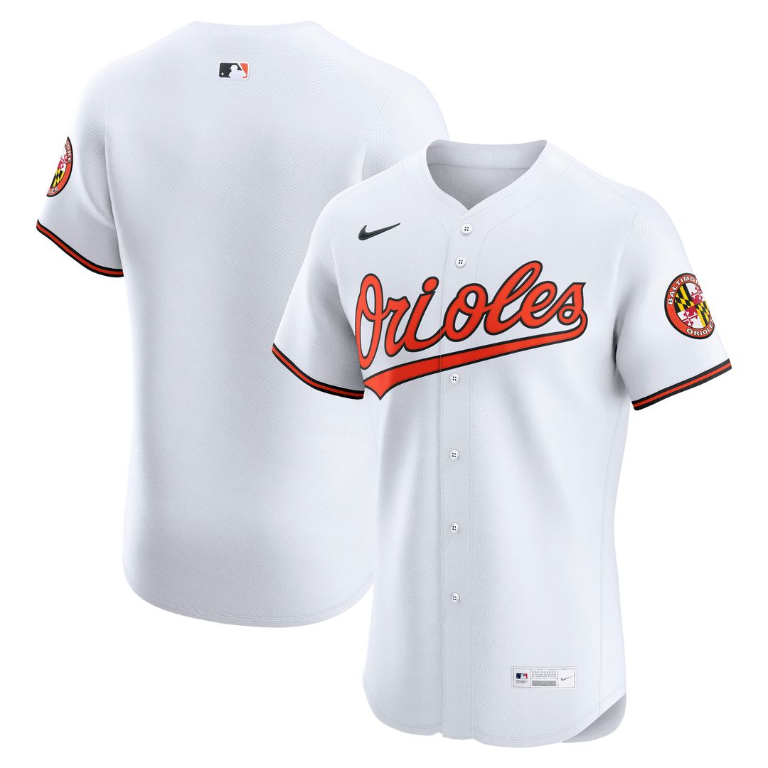 Baltimore Orioles Nike Home Elite Jersey - White MLB Team Jersey Baseball Fan Apparel