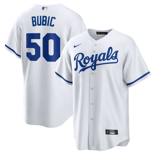 Kansas City Royals Kris Bubic Nike Home Replica Jersey - White MLB Team Jersey Baseball Fan Apparel