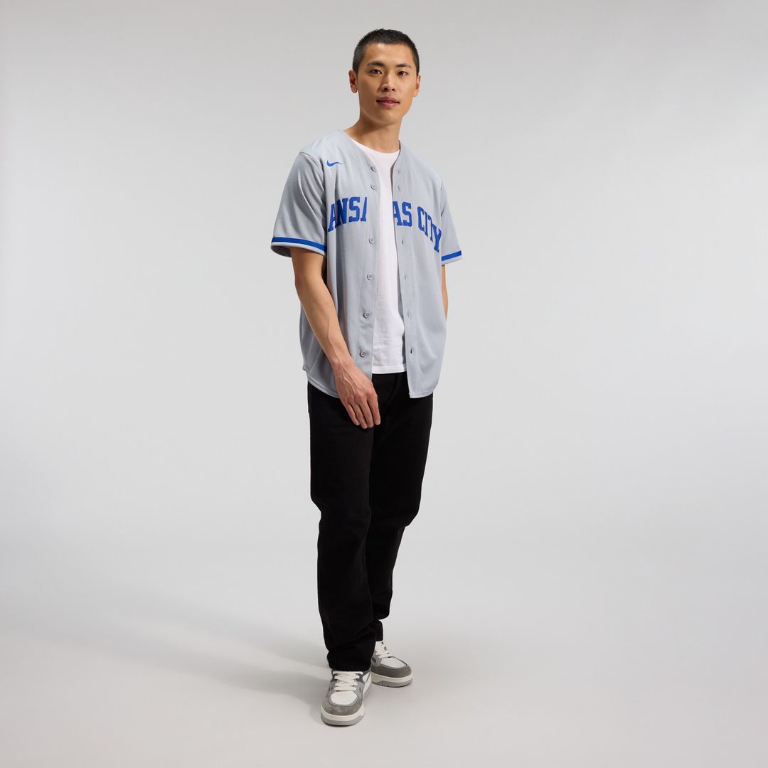 Kansas City Royals Bobby Witt Jr. Nike Road Replica Jersey - Gray MLB Team Jersey Baseball Fan Apparel