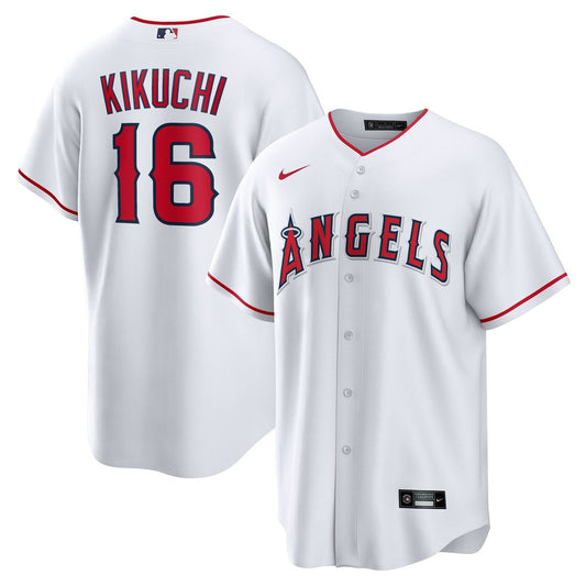 Los Angeles Angels Yusei Kikuchi Nike Home Replica Jersey - White MLB Team Jersey Baseball Fan Apparel