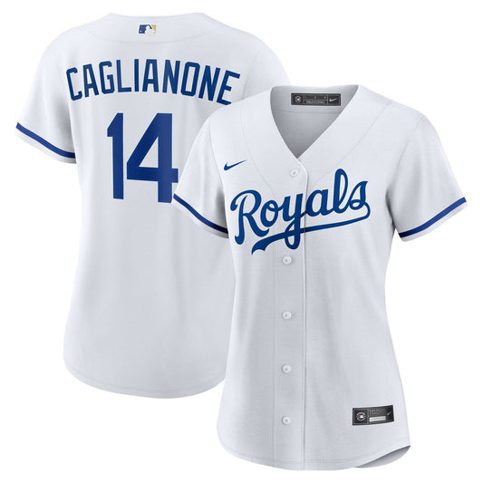Kansas City Royals Jac Caglianone Nike Women's Home Replica Jersey - White MLB Team Jersey Baseball Fan Apparel