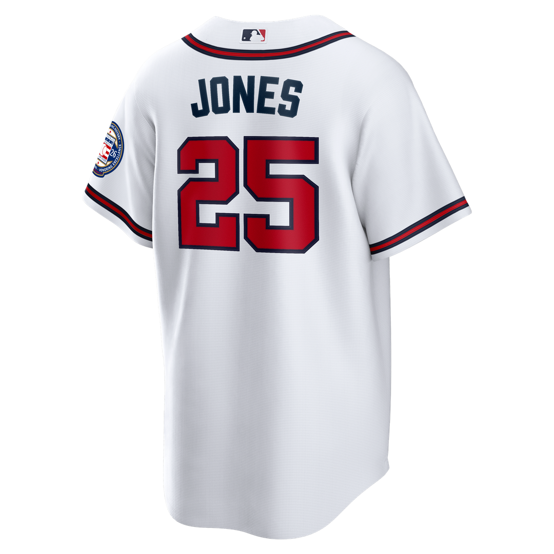 Atlanta Braves Andruw Jones Nike Home Replica 2026 Hall of Fame Patch Jersey - White MLB Team Jersey Baseball Fan Apparel