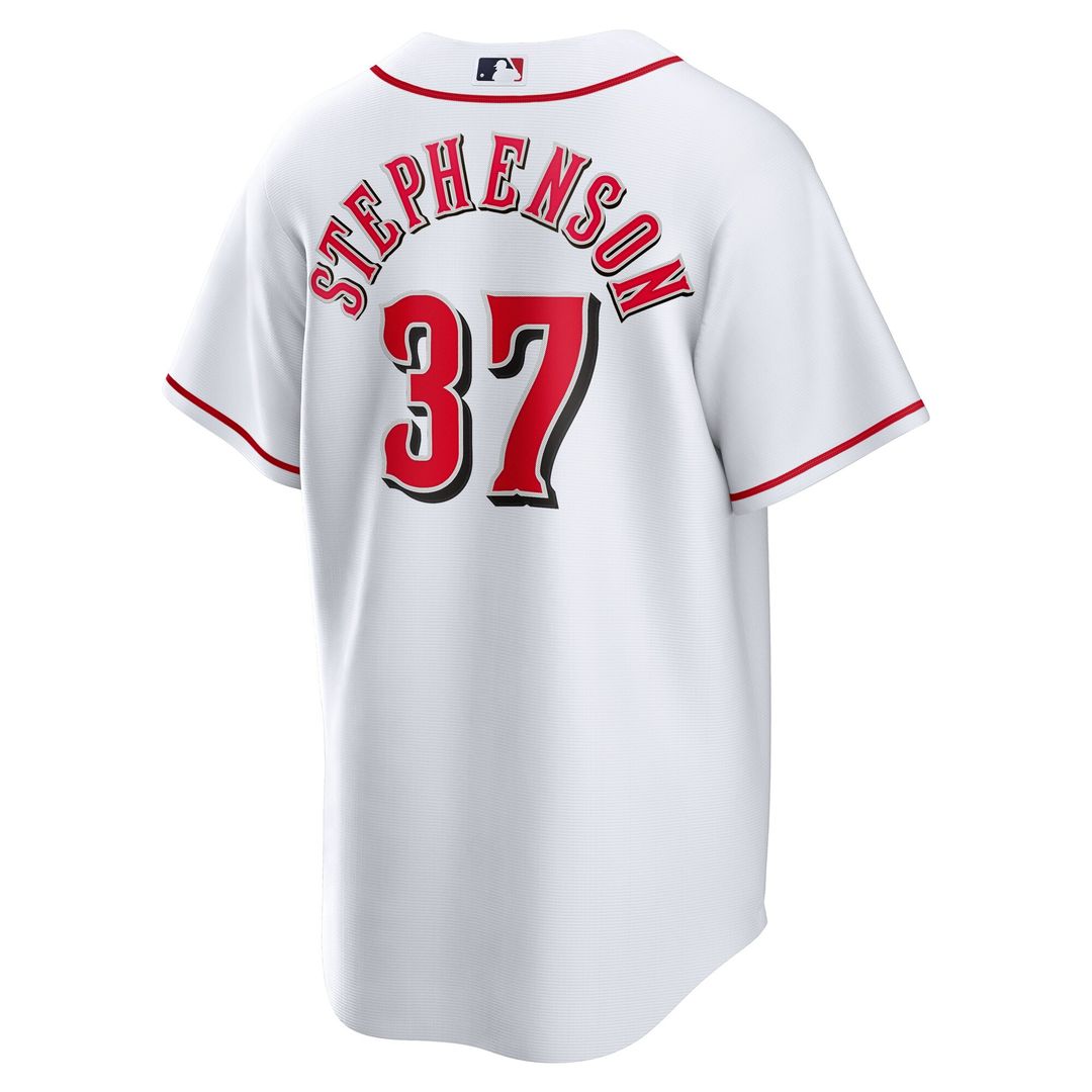Cincinnati Reds Tyler Stephenson Nike Home Replica Jersey - White MLB Team Jersey Baseball Fan Apparel