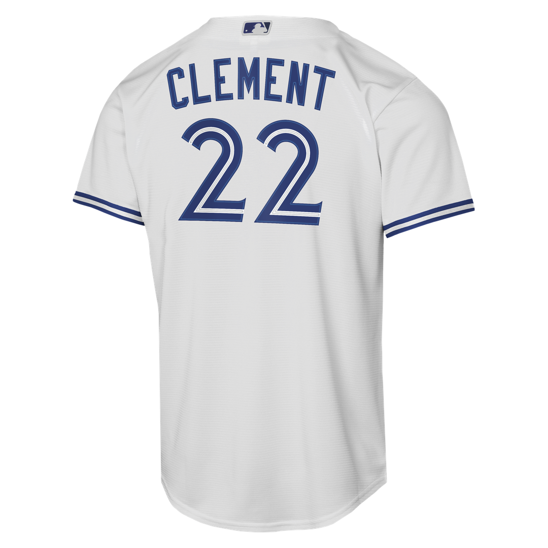 Toronto Blue Jays Ernie Clement Nike Youth Home Baseline Jersey - White MLB Team Jersey Baseball Fan Apparel