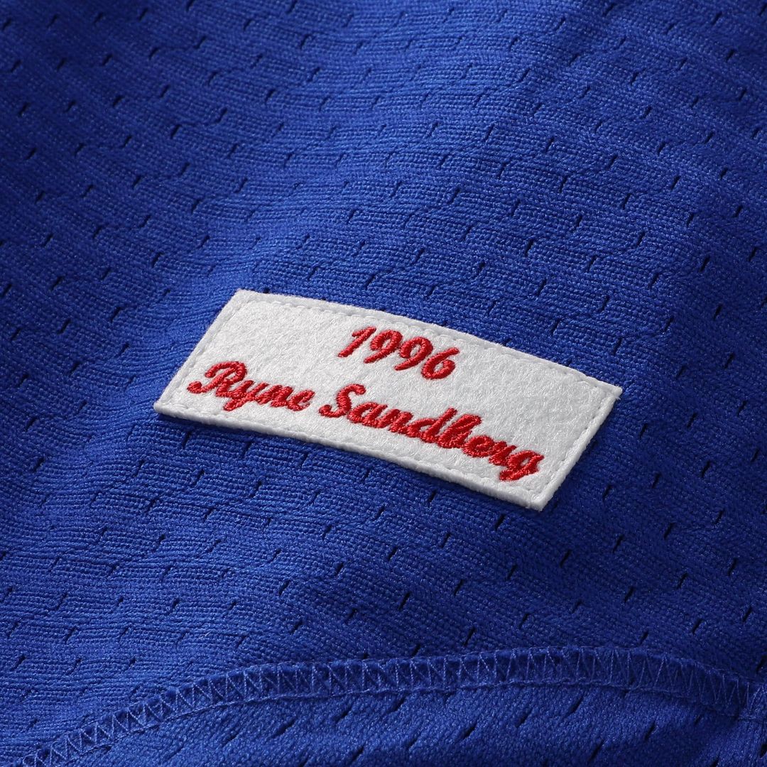 Chicago Cubs Ryne Sandberg Mitchell & Ness Cooperstown 1996 Mesh Batting Practice Button - Up Jersey - Royal MLB Team Jersey Baseball Fan Apparel
