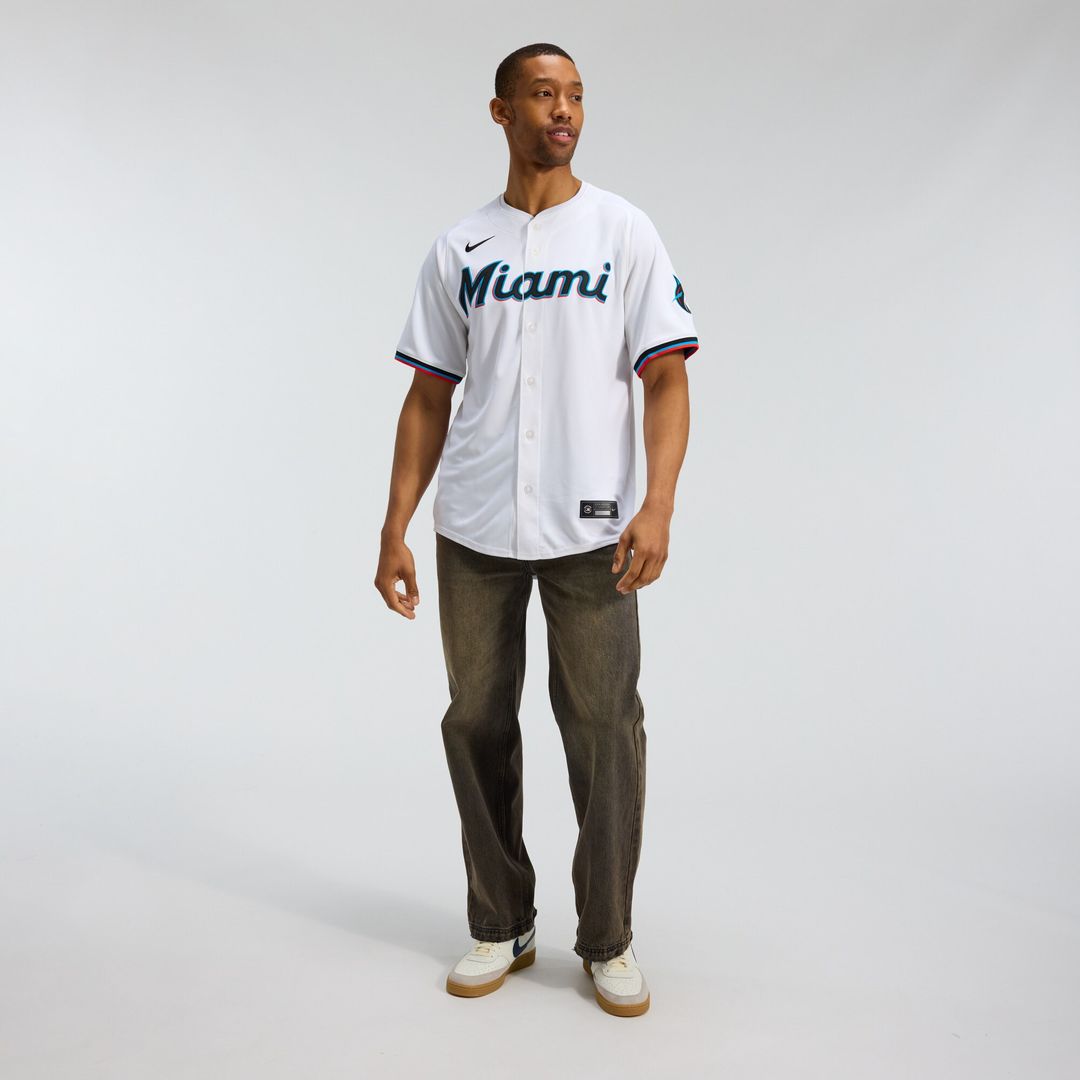 Miami Marlins Nike Home Limited Jersey - White MLB Team Jersey Baseball Fan Apparel