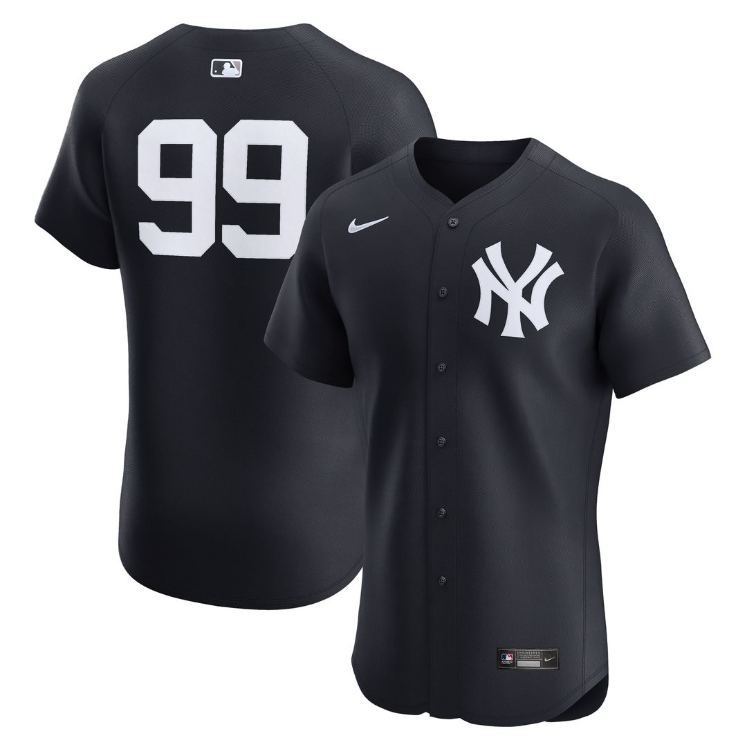 New York Yankees Aaron Judge Nike Alternate 2 Elite Jersey - Navy MLB Team Jersey Baseball Fan Apparel