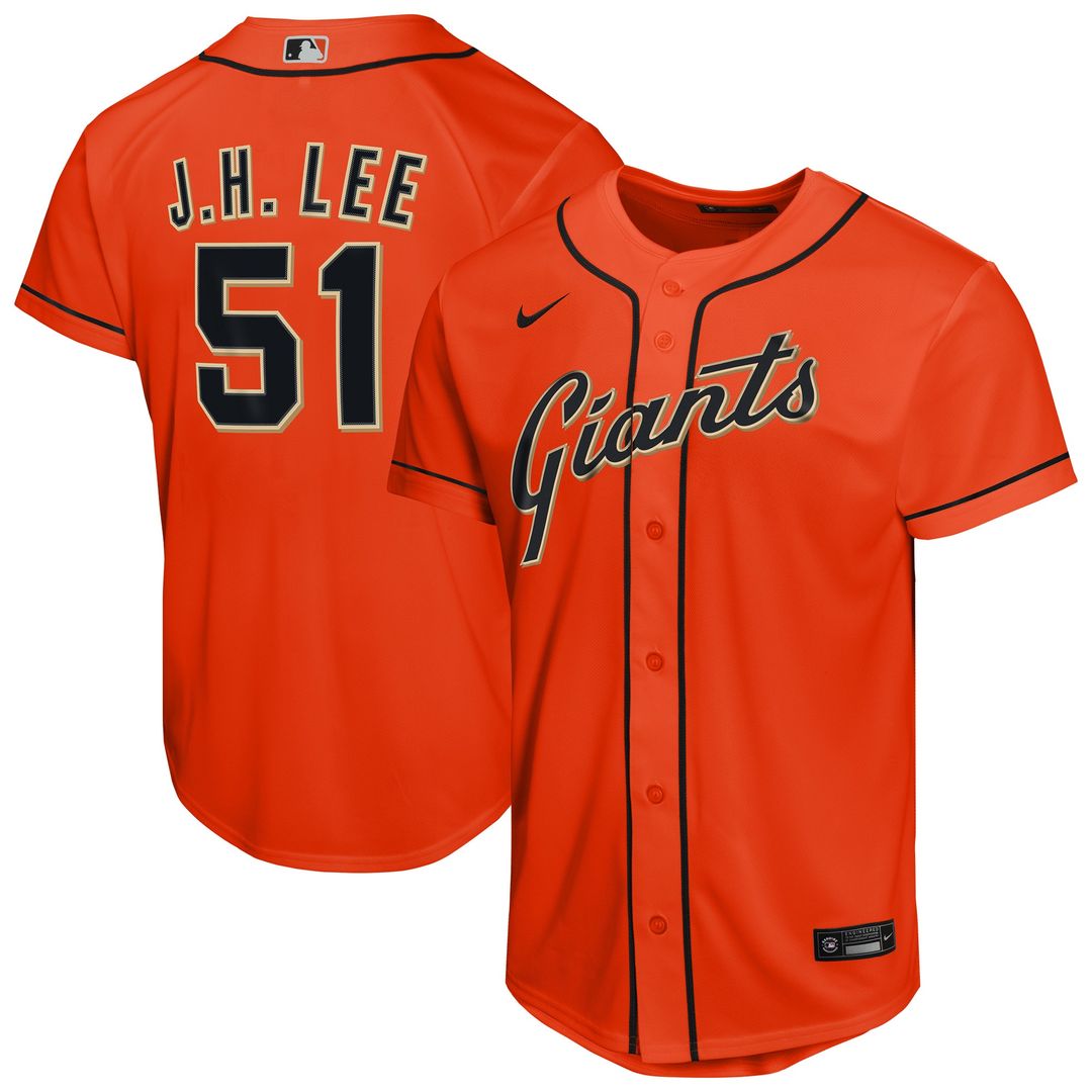 San Francisco Giants Jung Hoo Lee Nike Youth Alternate Replica Jersey - Orange MLB Team Jersey Baseball Fan Apparel