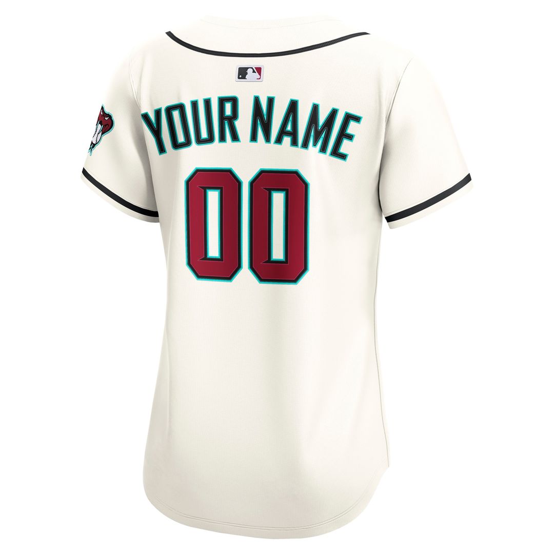 Arizona Diamondbacks Nike Women's Home Limited Custom Jersey - Cream MLB Team Jersey Baseball Fan Apparel