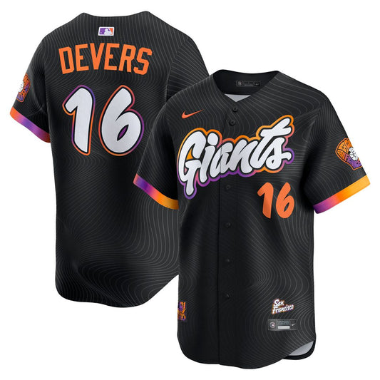 San Francisco Giants Rafael Devers Nike 2025 City Connect Limited Player Jersey - Black MLB Team Jersey Baseball Fan Apparel