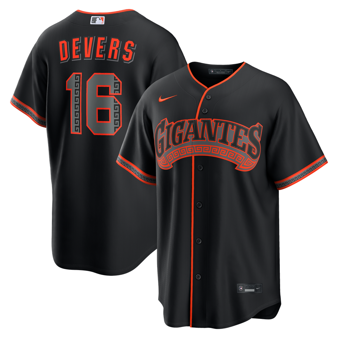 San Francisco Giants Rafael Devers Nike Alternate Replica Jersey - Black MLB Team Jersey Baseball Fan Apparel