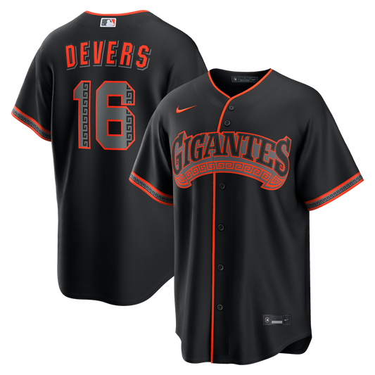 San Francisco Giants Rafael Devers Nike Alternate Replica Jersey - Black MLB Team Jersey Baseball Fan Apparel
