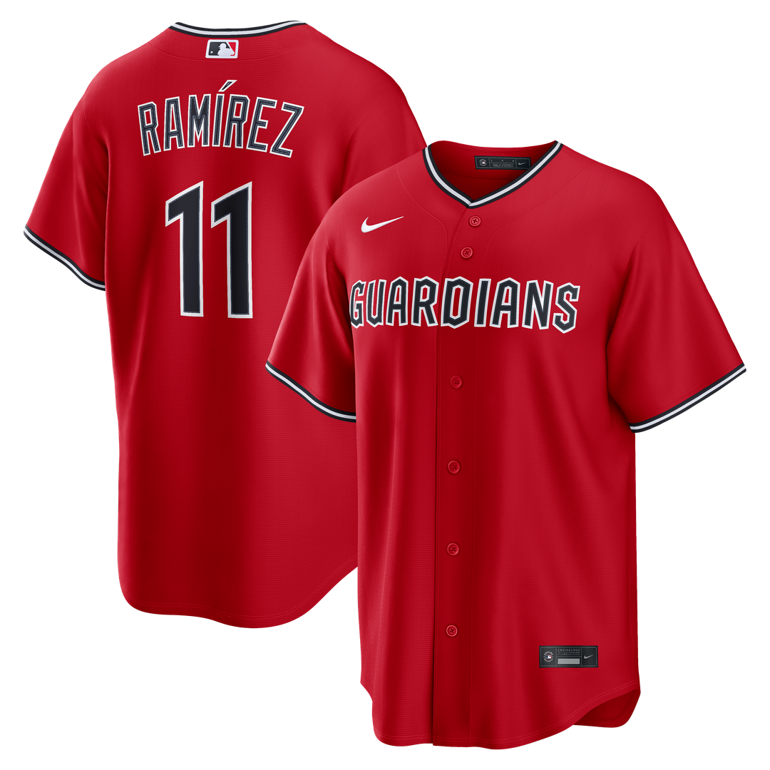 Cleveland Guardians José Ramírez Nike Alternate Replica Jersey - Red MLB Team Jersey Baseball Fan Apparel