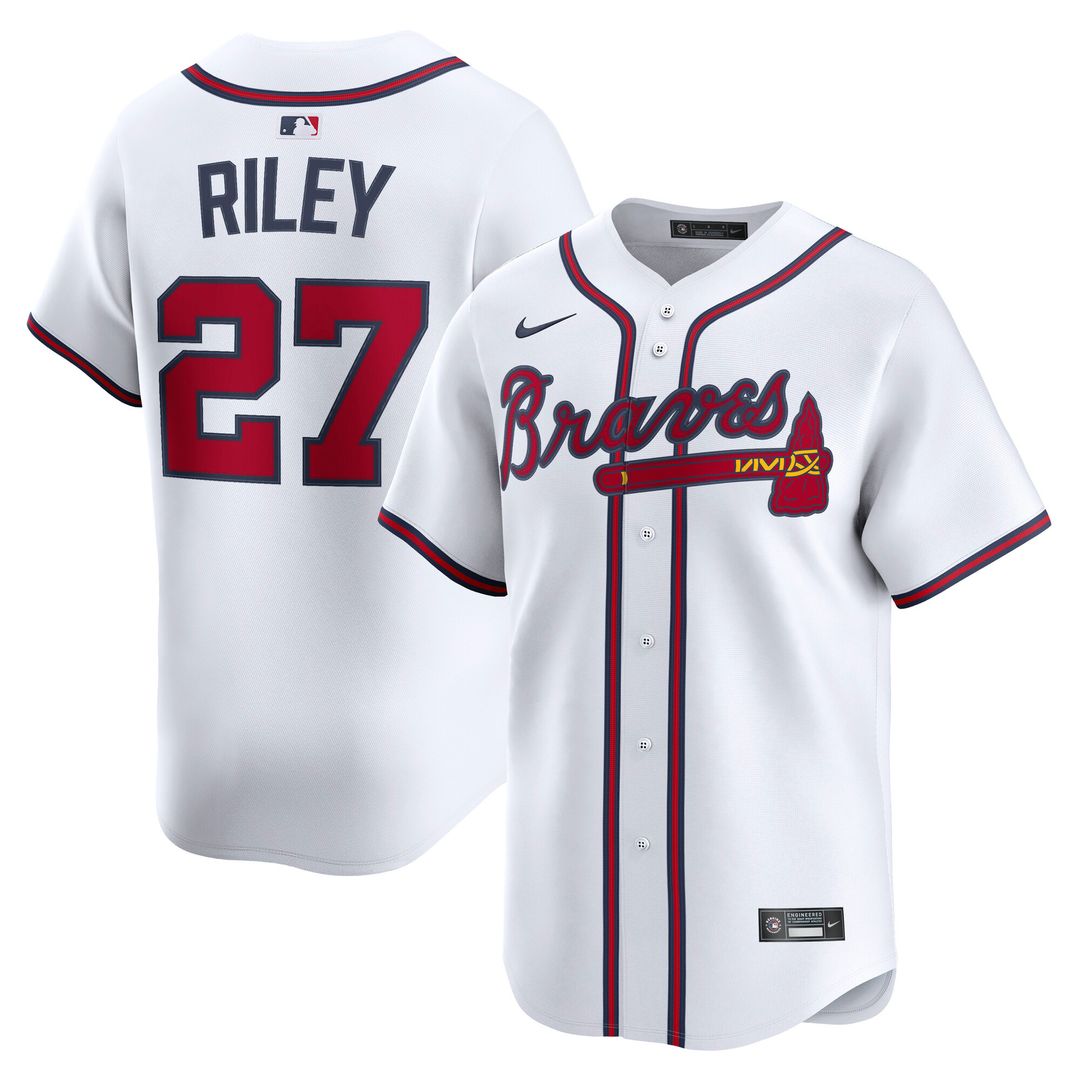 Atlanta Braves Austin Riley Nike Home Limited Player Jersey - White MLB Team Jersey Baseball Fan Apparel