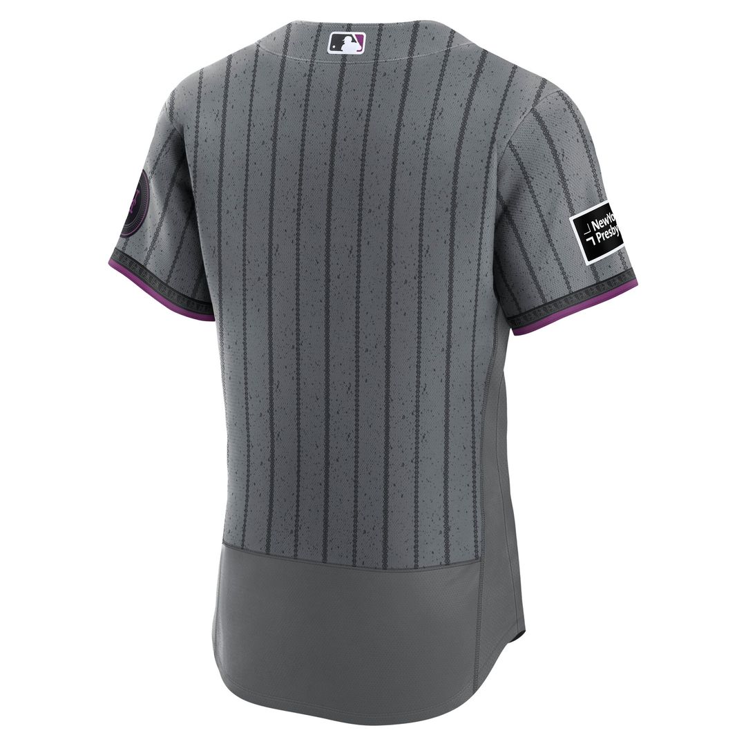 New York Mets Nike City Connect Authentic Sponsor Patch Jersey - Gray MLB Team Jersey Baseball Fan Apparel