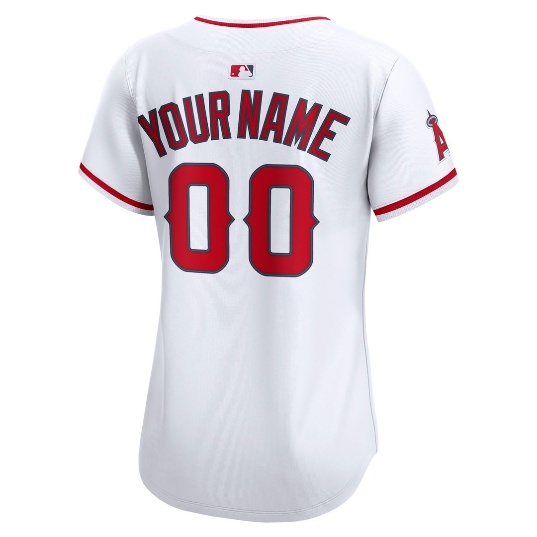 Los Angeles Angels Nike Women's Home Limited Custom Jersey - White MLB Team Jersey Baseball Fan Apparel