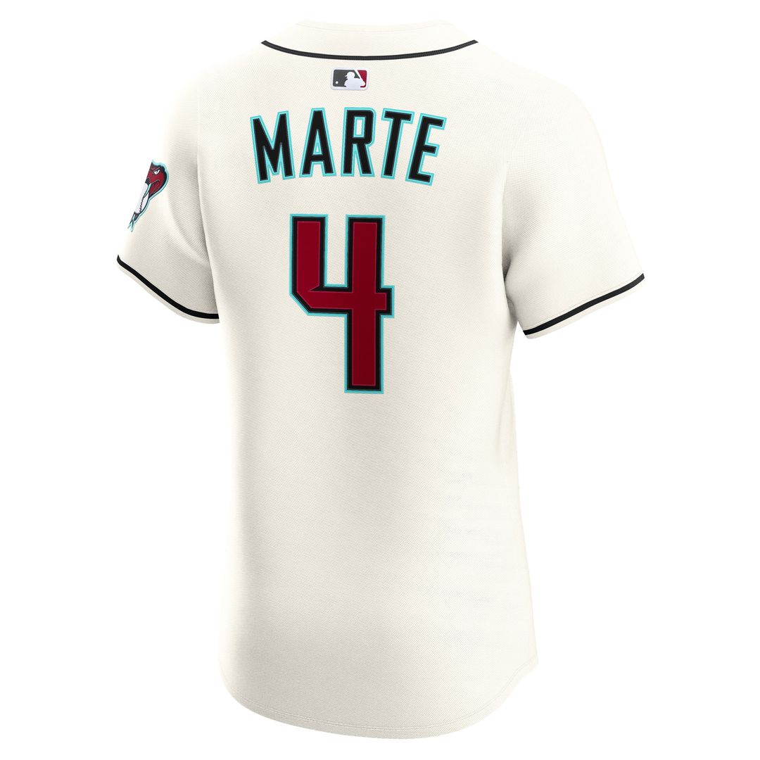 Arizona Diamondbacks Ketel Marte Nike Home Elite Jersey - Cream MLB Team Jersey Baseball Fan Apparel