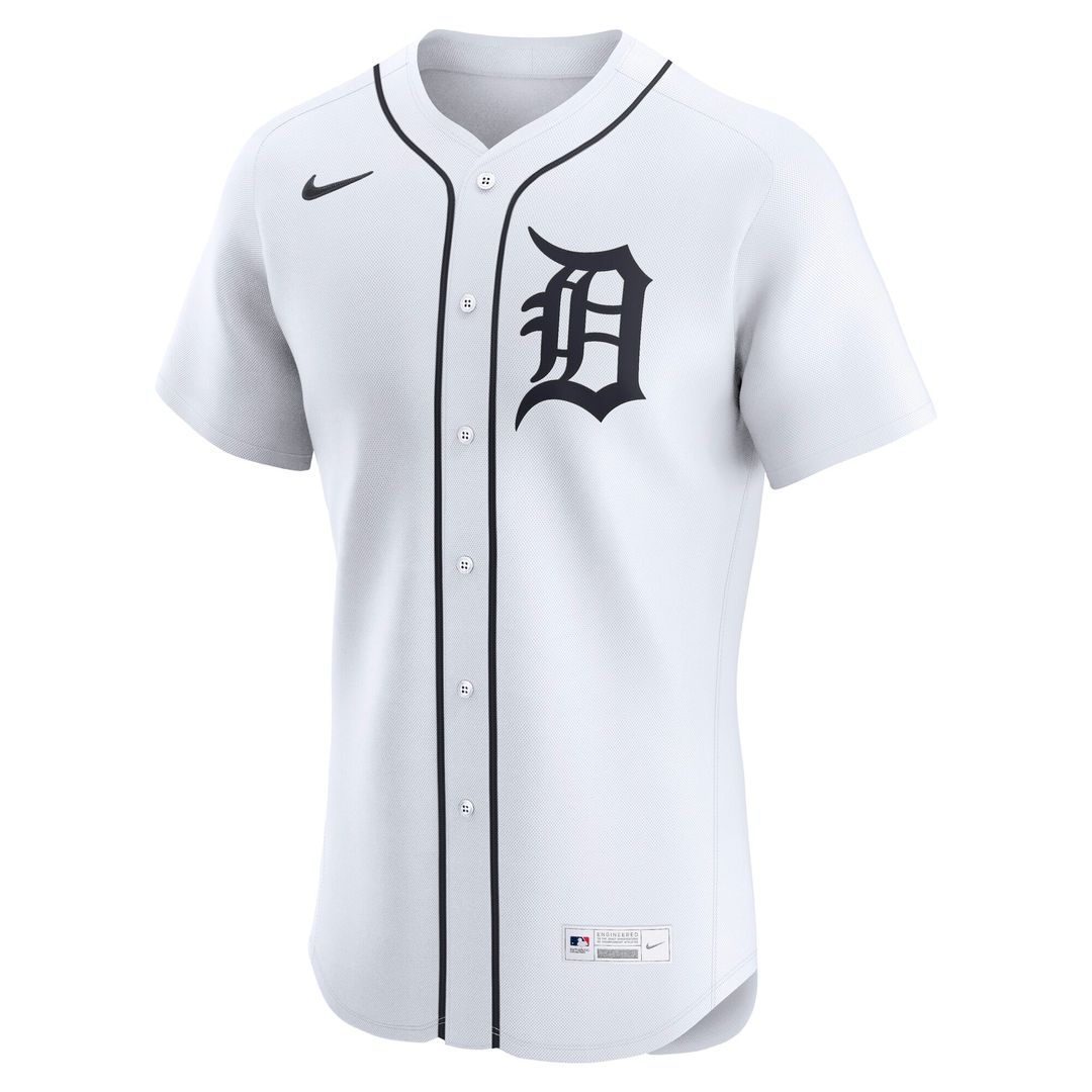 Detroit Tigers Nike Home Elite Jersey - White MLB Team Jersey Baseball Fan Apparel