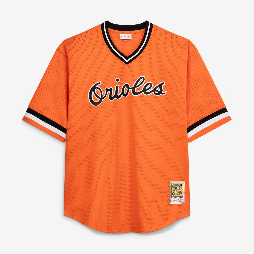 Baltimore Orioles Cal Ripken Jr. Profile Big & Tall Cooperstown Mesh Batting Practice Jersey - Orange MLB Team Jersey Baseball Fan Apparel