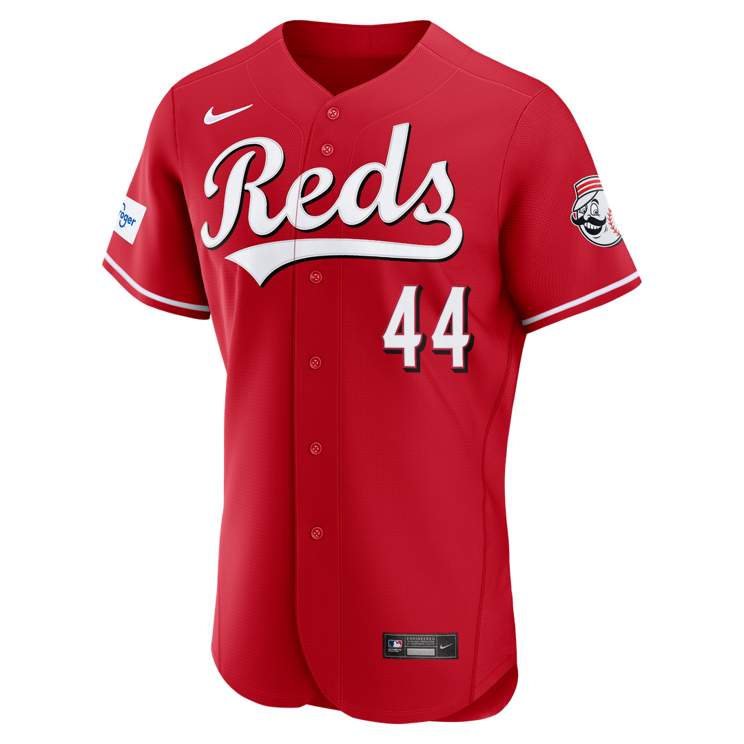 Cincinnati Reds Elly De La Cruz Nike Home Authentic Sponsor Patch Jersey - White MLB Team Jersey Baseball Fan Apparel