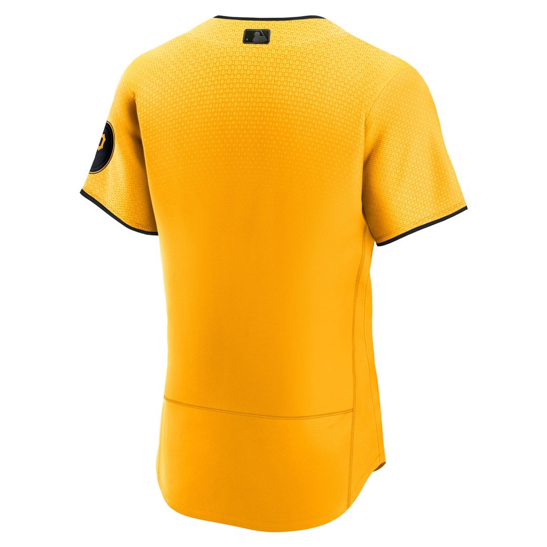 Pittsburgh Pirates Nike City Connect Authentic Jersey - Gold MLB Team Jersey Baseball Fan Apparel